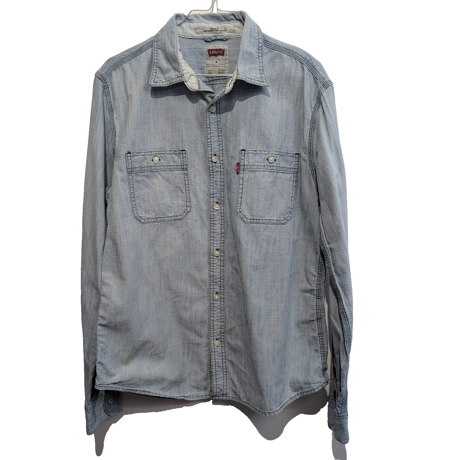Chemise Levi's bleu jean manches longues taille M #203e