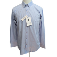 Chemise Todd Shelton L Neuve Étiquette Slim Fit 100% Coton Bleu Unie