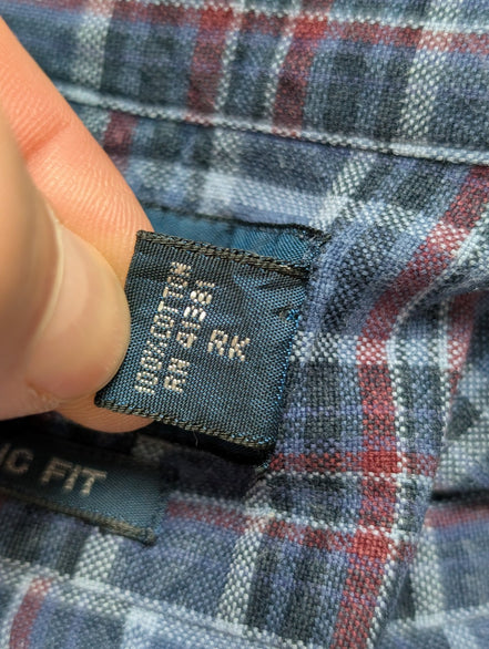 CHEMISE Ralph Lauren homme S Classic Flannel BLEU ROUGE hiver ❄️