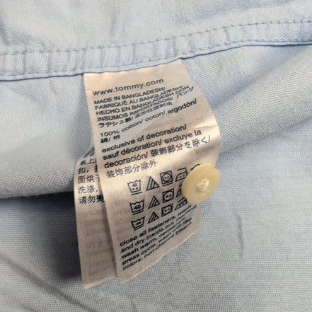 Chemise Tommy Hilfiger Bleu Clair Manches Courtes 1 Poche Taille XL