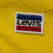 Blouson Levis Homme L Coupe-Vent Nylon Capuche Jaune Bleu Marine Veste Fine Neuf