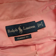Chemise Ralph Lauren Rose Pâle Manches Longues Classic Fit - Taille L