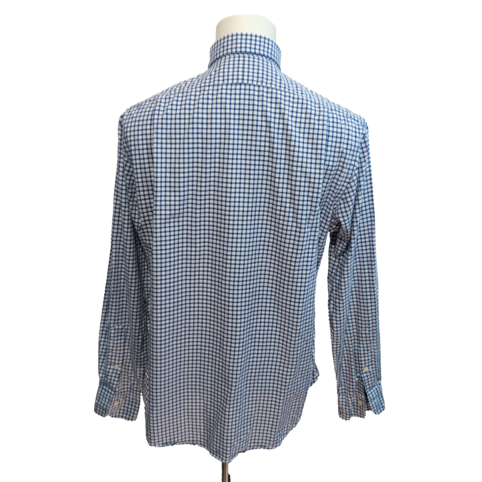 Chemise Polo Ralph Lauren Slim Fit L Carreaux Bleu Blanc Logo Rose