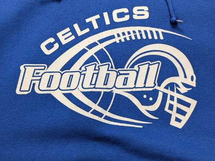 RUSSELL ATHLETIC Sweat à Capuche S Bleu CELTICS Football VINTAGE Hoodie US