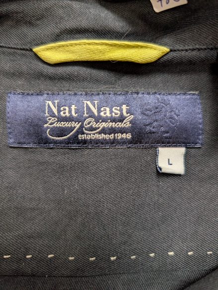 Chemise Hawaïenne NAT NAST 100% Soie Noir & Crème - Taille L