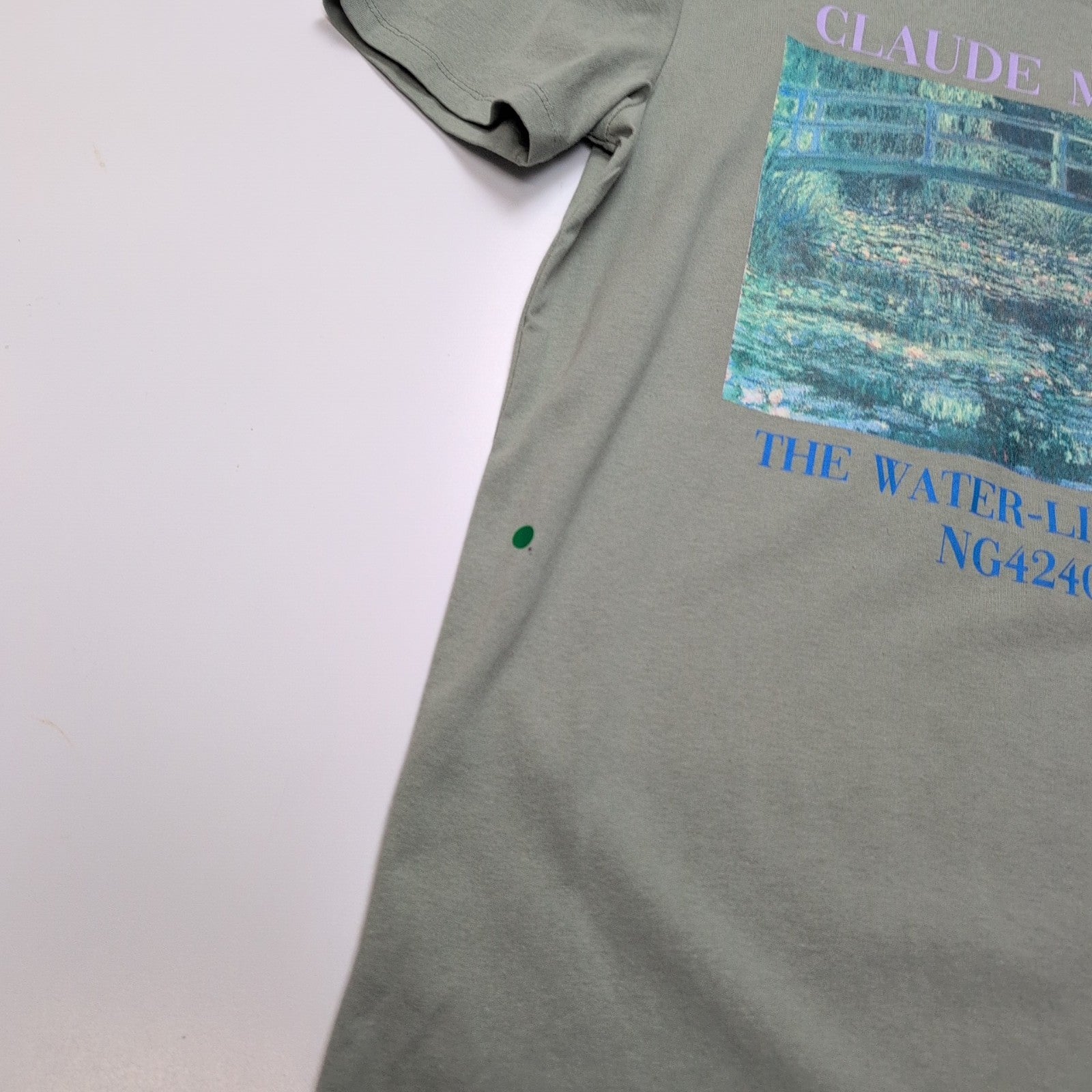 T-shirt Artistory S Claude Monet The Water Lily Pond Vert Neuf Étiquette