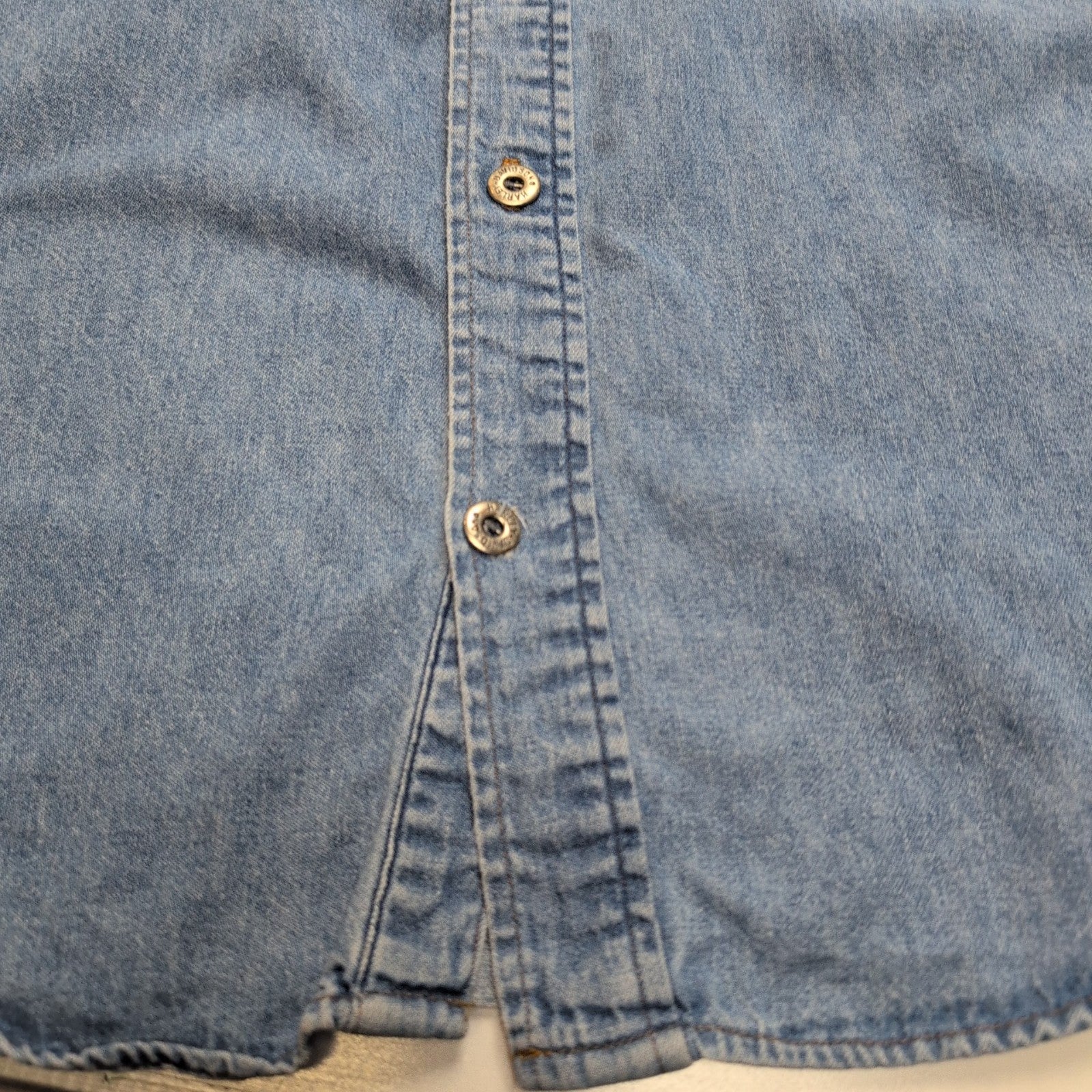 Harley Davidson chemise jean bleu biker blues made in USA XL rare