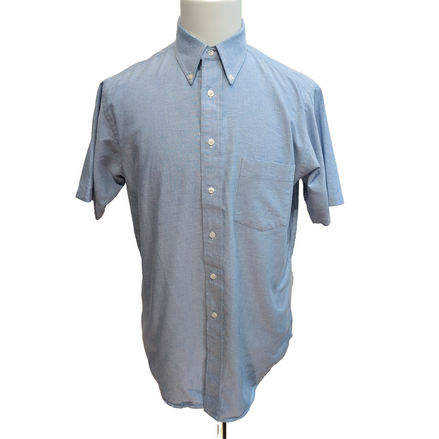 Chemise Clayerooke Made in USA M/L Bleu Manches Courtes Vintage