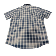 Chemise CHAPS à carreaux bleus manches courtes taille XL #146e