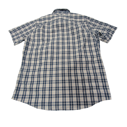 Chemise CHAPS à carreaux bleus manches courtes taille XL #146e