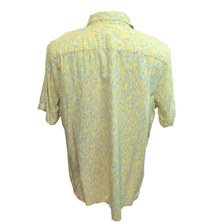 Chemise Hawaïenne Levi’s Jaune Floral Coton Manches Courtes Taille L