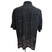 Chemise hawaïenne Havana Shirt XL noire cocktails Mojito 100% viscose