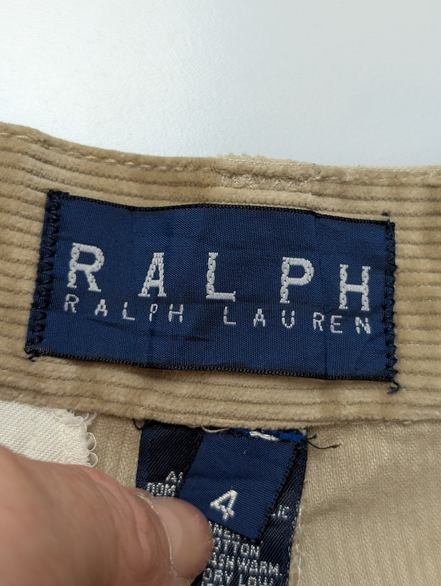 Pantalon Velours Polo Ralph Lauren Vintage Taille 4 W24 Excellent État