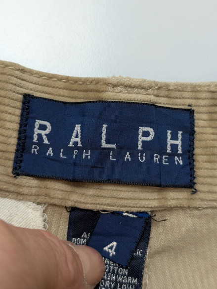 Pantalon Velours Polo Ralph Lauren Vintage Taille 4 W24 Excellent État