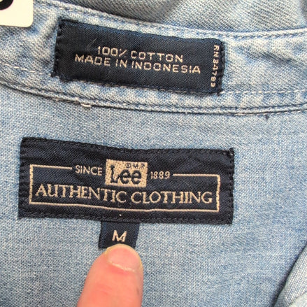 Chemise Lee denim bleu jean manches longues 1 poche M