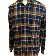 Chemise Flanelle Stretch US POLO ASSN S Coton Tartan Bleu Vert Casual |280S