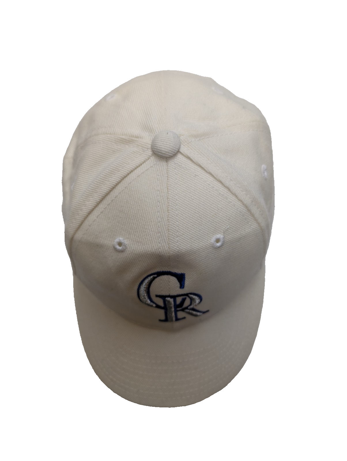 Casquette PUMA Colorado Rockies Vintage Blanche Logo Brodé Argent Bleu
