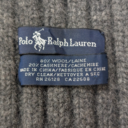 Écharpe Polo Ralph Lauren Grise Torsadée Épaisse Laine & Cachemire