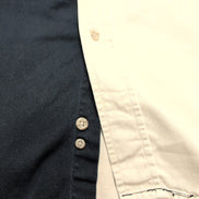 Chemise Wrangler Western Rare Broderie Manches Longues Bleu Marine et Crème T.XL