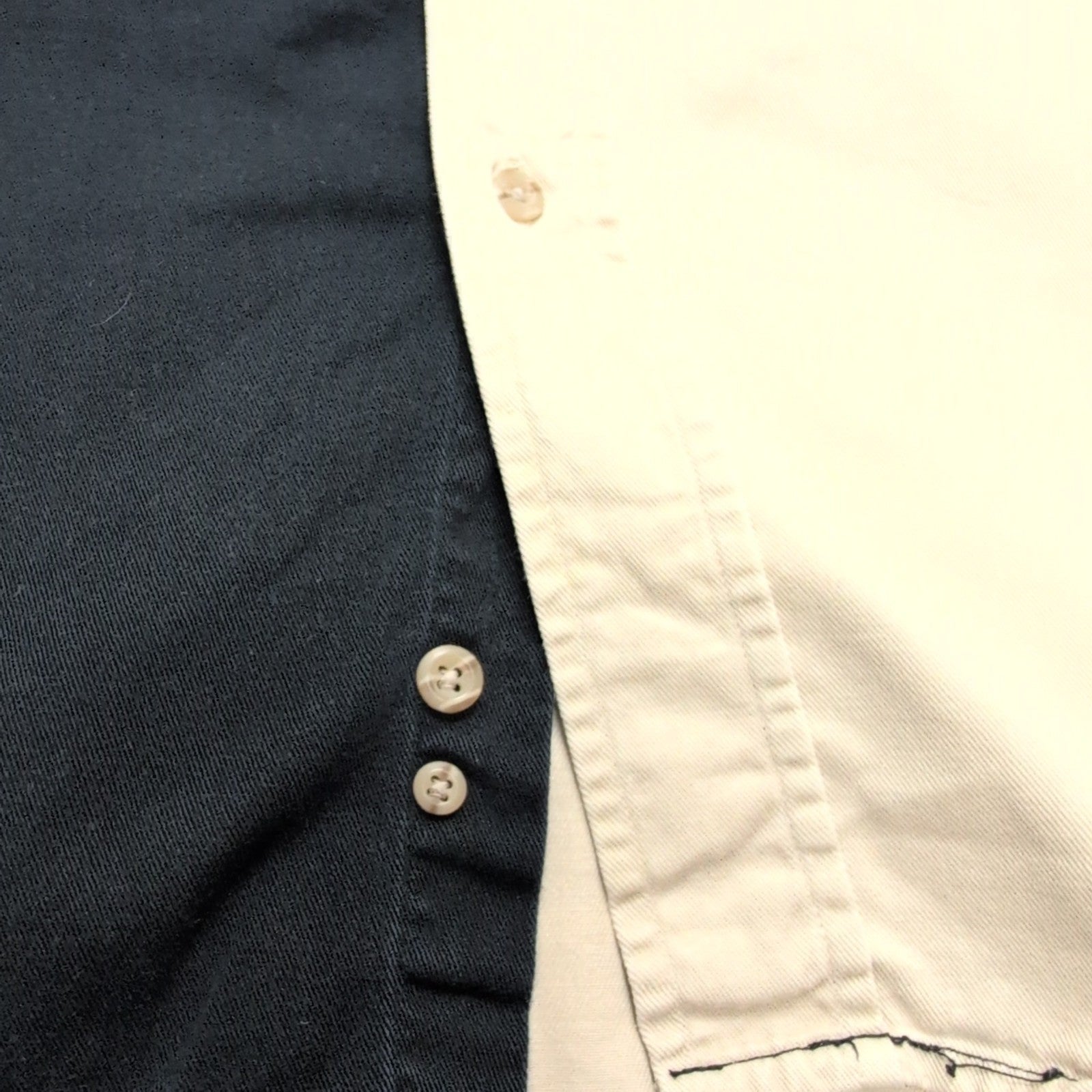Chemise Wrangler Western Rare Broderie Manches Longues Bleu Marine et Crème T.XL