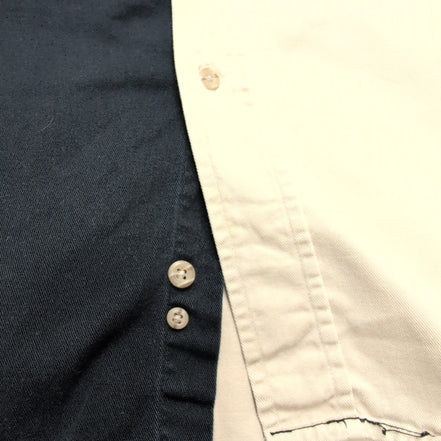 Chemise Wrangler Western Rare Broderie Manches Longues Bleu Marine et Crème T.XL