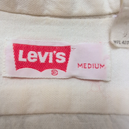 Chemise Levis Made in USA Western Léopard Brodé Dos Vintage M Blanc
