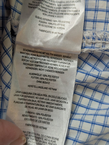 Chemise Columbia PFG bleu et blanche à carreaux taille L #286msch