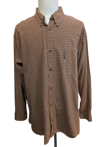 CHEMISE COLUMBIA Sportswear Carreaux Bordeaux XXL 2TG Homme 100% Coton ML