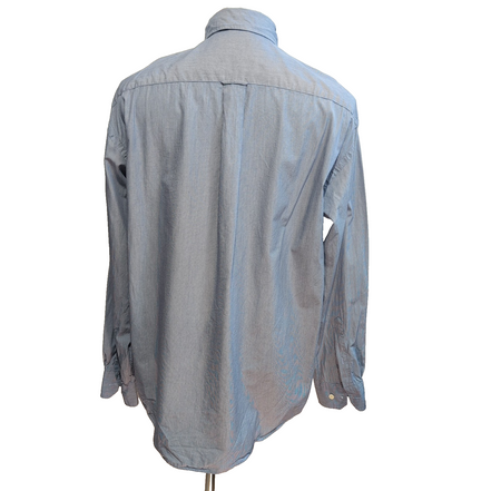 Chemise Nautica L Bleue Rayures 2 Poches 100% Coton Manches Longues