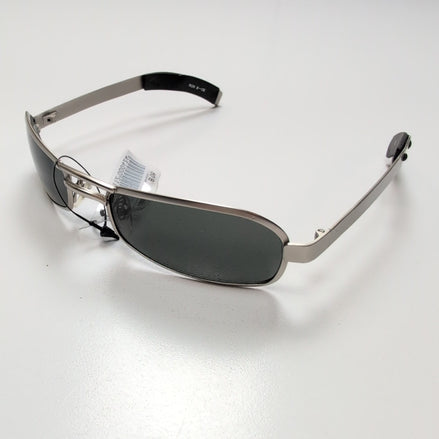 Lunettes de soleil Y2K Rectangulaires Gris Satiné Branches Larges Robustes