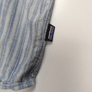Chemise Patagonia XL bleue à rayures coton organique manches courtes