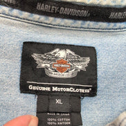 Chemise Harley Davidson Jean XL Dos Imprimé Vintage 100% Coton