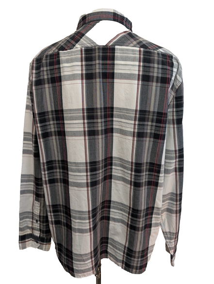 CHEMISE LEVI'S Carreaux Noir Rouge Blanc XXL Homme Coton Sportswear
