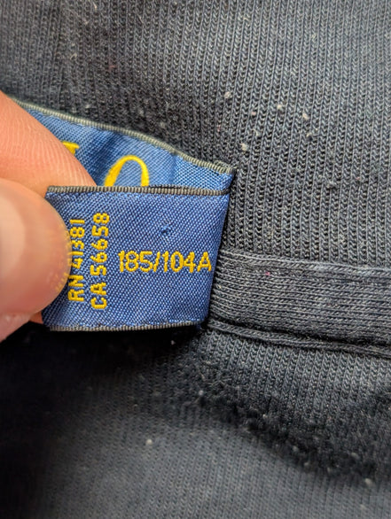 Sweat à capuche Polo Ralph Lauren XL bleu marine hoodie logo brodé