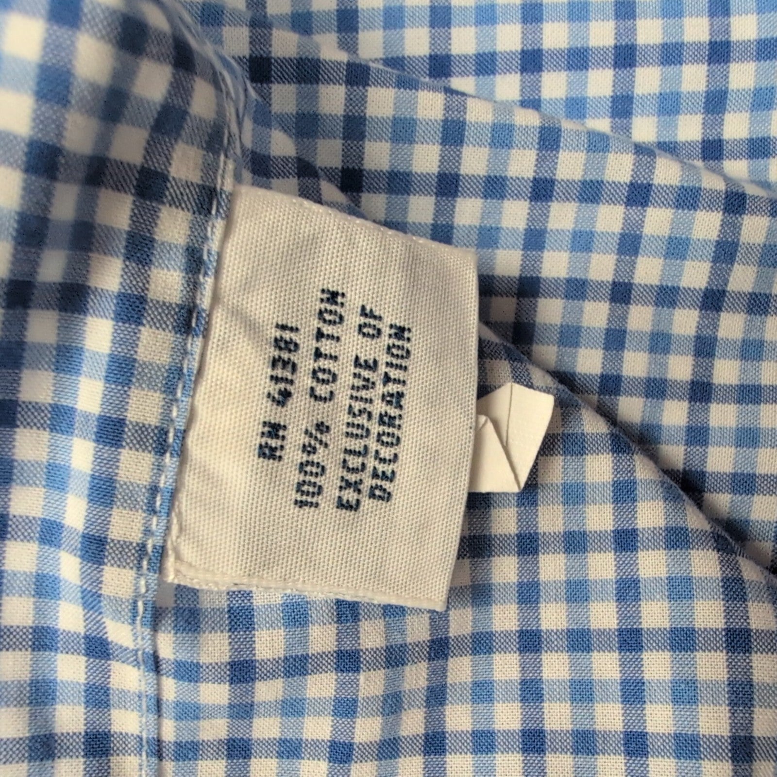 Chemise Ralph Lauren Taille L Bleue à Carreaux 100% Coton Logo Bleu Marine