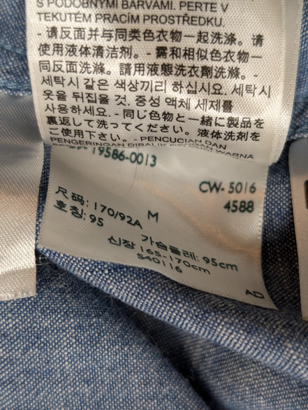 Chemise LEVI'S Bleu Effet Jean Denim Manches Longues - Taille M
