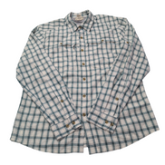 Chemise L.L. Bean Nylon kaki à carreaux taille M #142e
