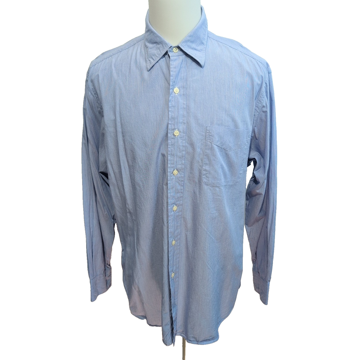 Chemise Polo Ralph Lauren Andrew XL Bleu Clair Poche Sans Logo manches longues