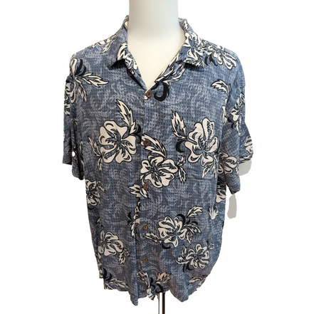 Chemise Hawaïenne Toes On The Nose Bleu Motif Floral XL