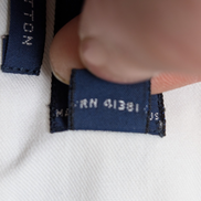 Chemise Ralph Lauren Blanche Logo Bleu Marine M. Longues Taille L (Coupe large)