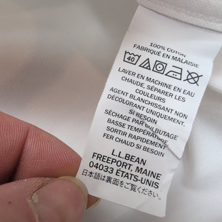 Chemise L.L. BEAN Homme XXL Blanche Manches Longues Coton Premium