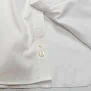 Chemise Land's End Slim Fit M Supima Pinpoint Blanche 100% Coton Homme