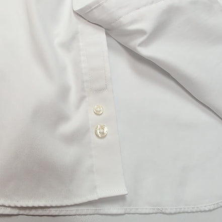 Chemise Land's End Slim Fit M Supima Pinpoint Blanche 100% Coton Homme