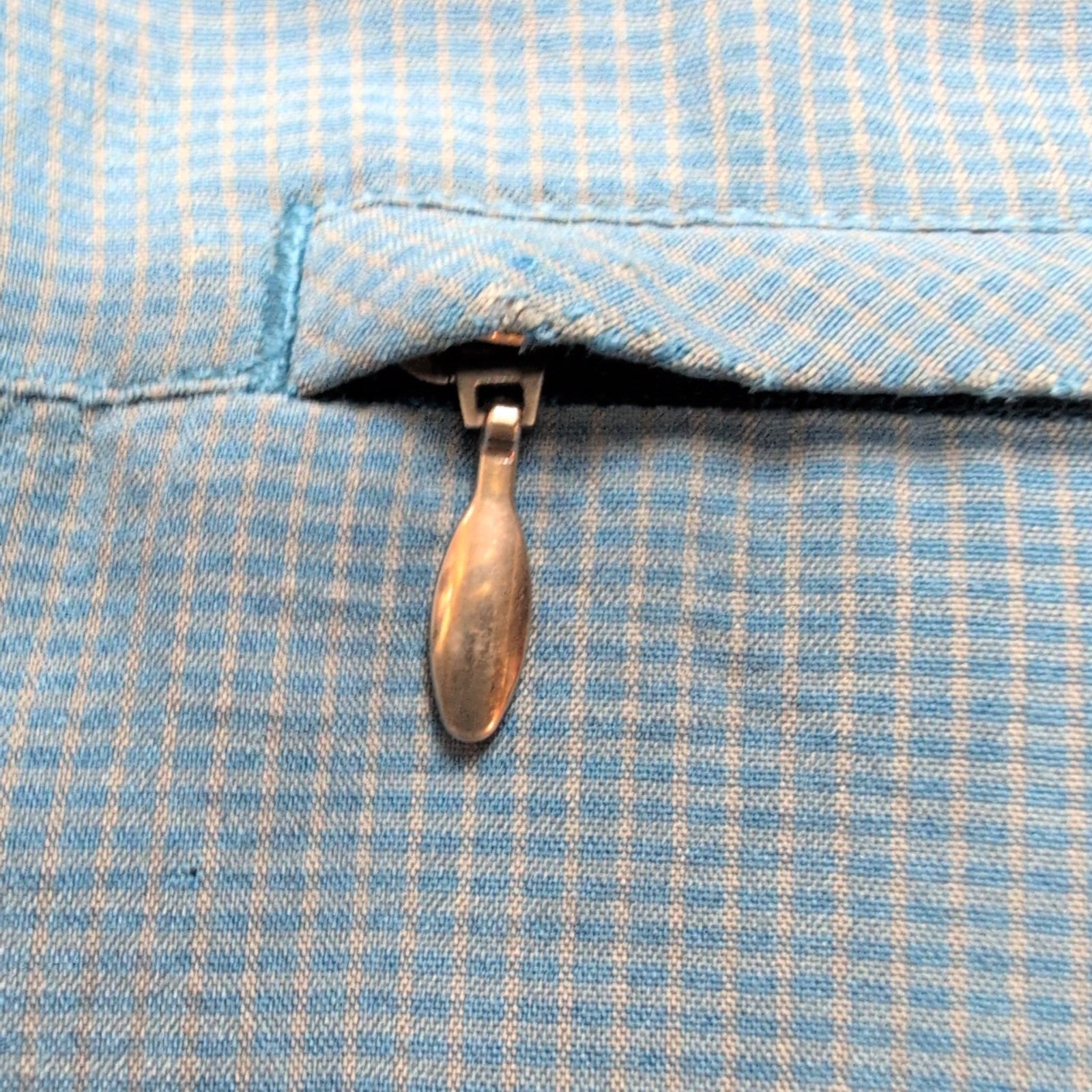 Chemise The North Face modèle technique modal bleu carreaux poche zippée XXL