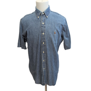 Chemise Ralph Lauren Classic Fit L Jean Bleu Manches Courtes