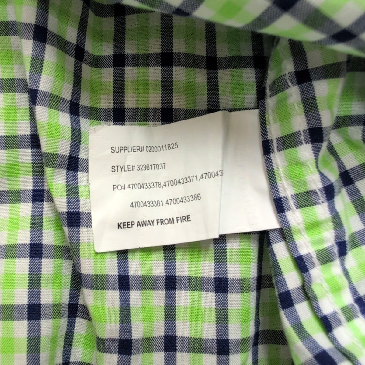 Chemise Ralph Lauren Enfant XL 18-20 Vert Bleu Carreaux Shirt Button Down