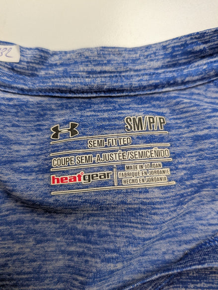 T-shirt de Sport Under Armour HeatGear Femme Bleu & Gris Taille S
