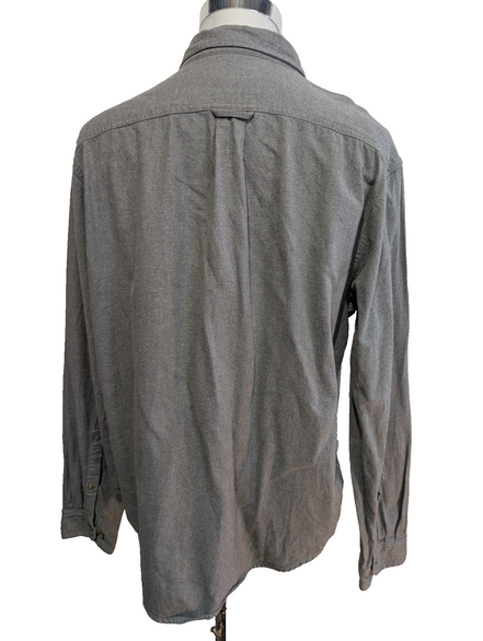 EDDIE BAUER Flanelle Grise XL Classique EE VINTAGE 100% Coton | 323S