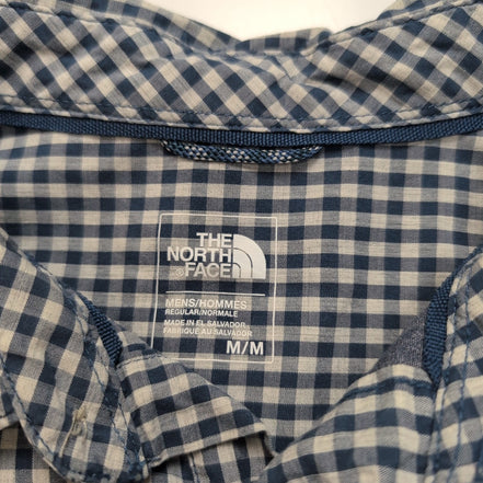 The North Face chemise bleu carreaux une poche taille M coton