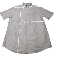 Chemise manches courtes GAP blanche rayures brodées taille M #704msch